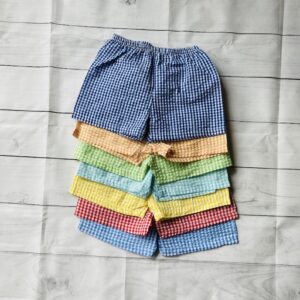 Kids Gingham Seersucker Shorts for Toddlers
