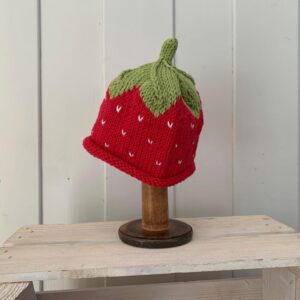 Cotton Strawberry Hat from Newborn to Adult