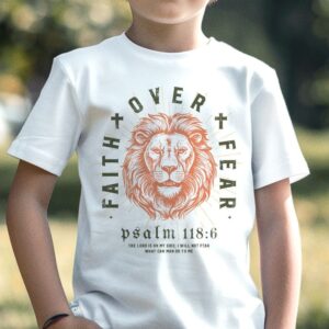 Faith Over Fear Christian Kids T-Shirt