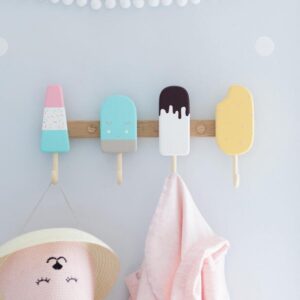 Ice Cream Hook Coat Rack for Kids Room