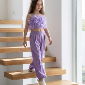 Floral Two-Piece Girls Summer Outfit Set
